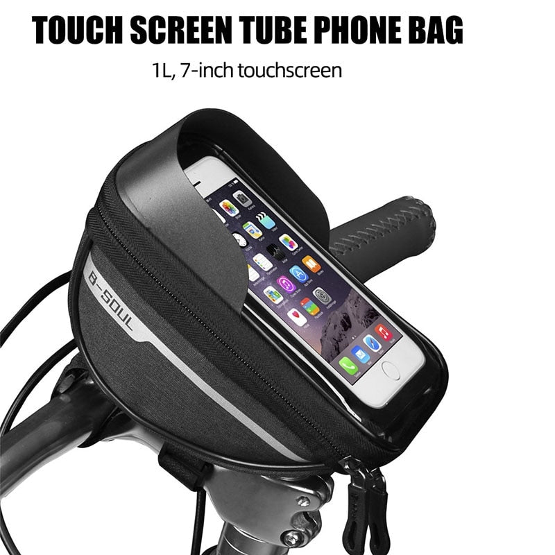 Waterdichte fietstas - 1L frame - Touchscreen fietstas en telefoonhouder - Bivakshop