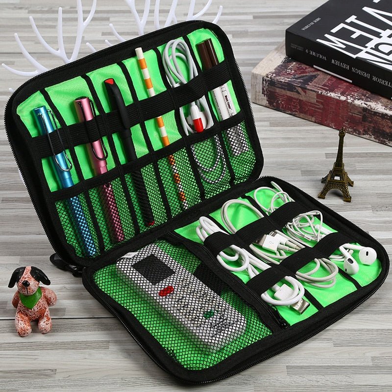 Waterdichte nylon kabelhouder tas - Ideale reisgenoot voor elektronische accessoires en USB drives - Bivakshop