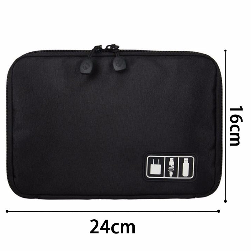 Waterdichte nylon kabelhouder tas - Ideale reisgenoot voor elektronische accessoires en USB drives - Bivakshop