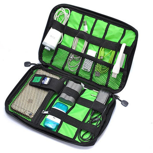 Waterdichte nylon kabelhouder tas - Ideale reisgenoot voor elektronische accessoires en USB drives - Bivakshop
