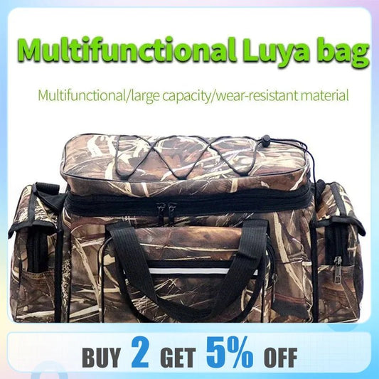Waterdichte nylon vistas - Multifunctionele tweelaagse schoudertassen - Bivakshop