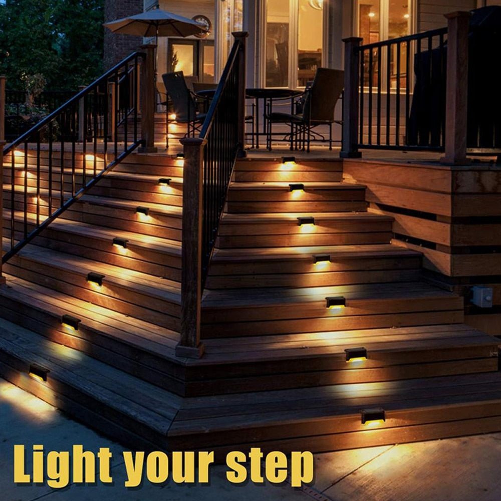 Waterdichte outdoor traplamp op zonne-energie - Gazon led verlichting - Tot 24 stuks - Bivakshop