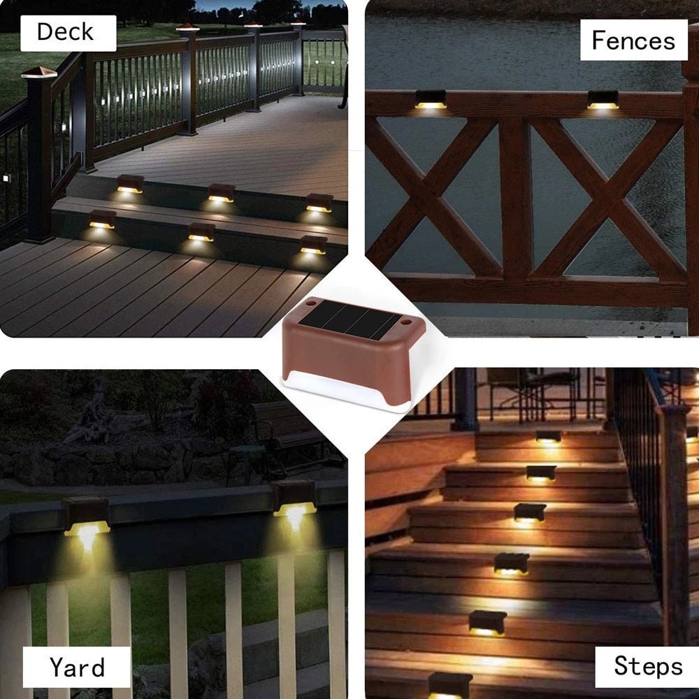 Waterdichte outdoor traplamp op zonne-energie - Gazon led verlichting - Tot 24 stuks - Bivakshop