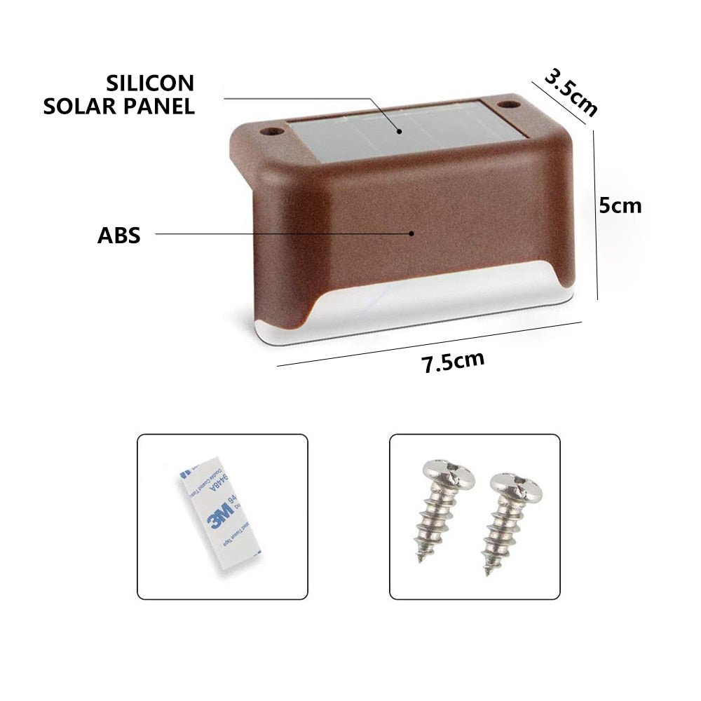 Waterdichte outdoor traplamp op zonne-energie - Gazon led verlichting - Tot 24 stuks - Bivakshop