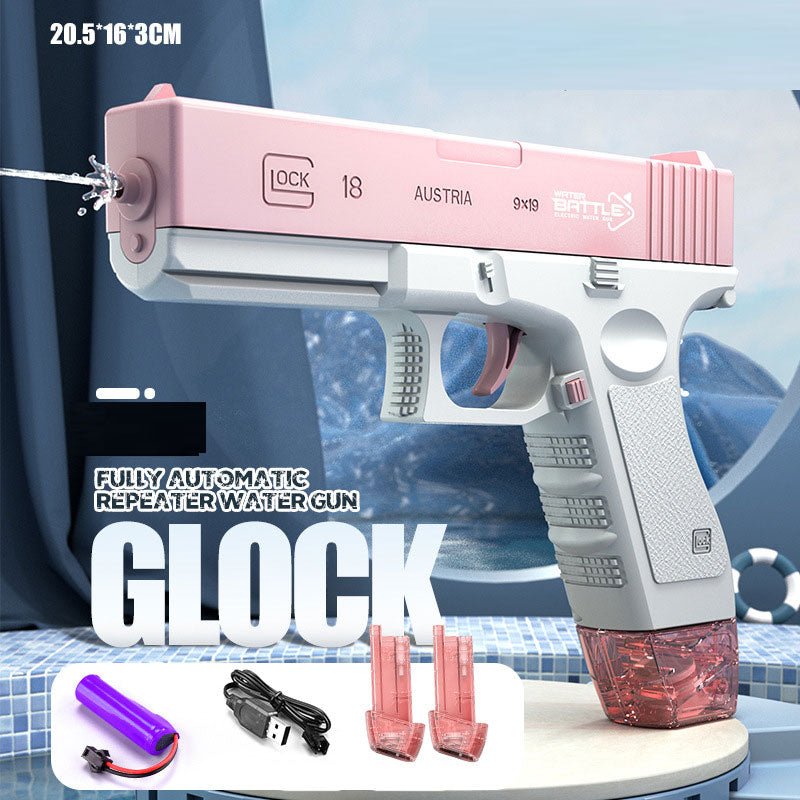 Waterpistool elektrische glock - Volautomatisch schietspeelgoed voor zomerplezier - 10 meter - Bivakshop