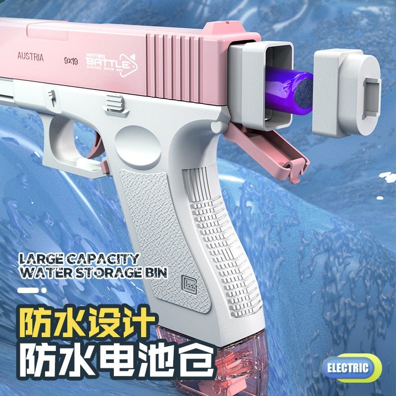 Waterpistool elektrische glock - Volautomatisch schietspeelgoed voor zomerplezier - 10 meter - Bivakshop