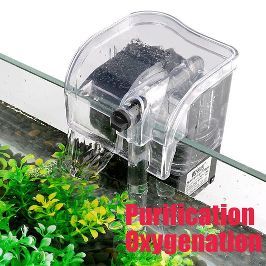 Waterval hangende externe zuurstofpomp waterfilter - Verbeter de waterkwaliteit van je kleine aquarium! - Bivakshop