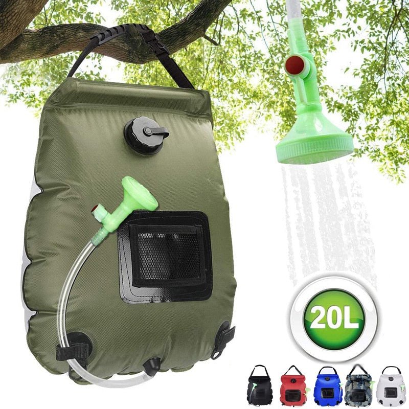 Waterzak 20 liter - Douchezak - Solar camping douche met temperatuurindicator - Bivakshop