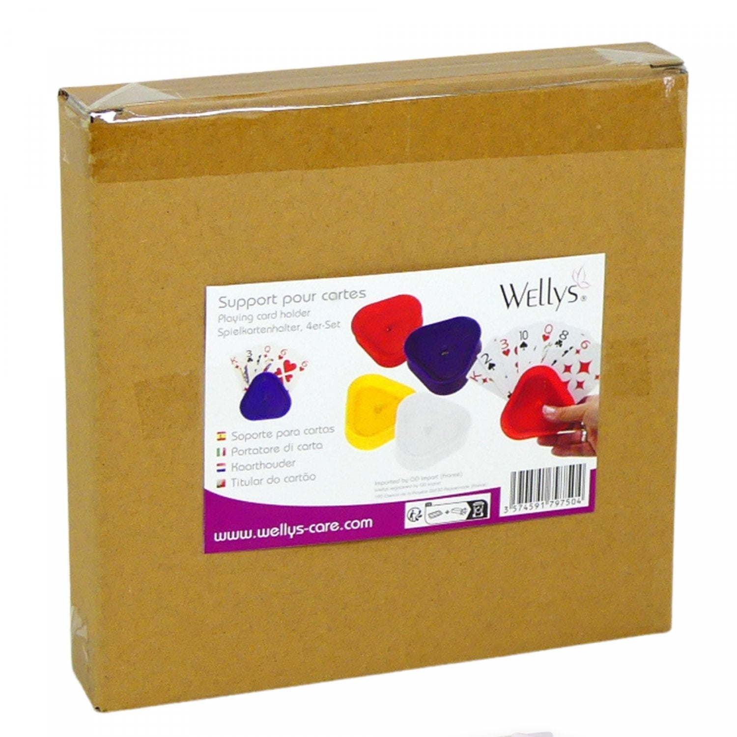 Wellys GI-179750: Set van 4 speelkaarthouders - Beperkte handmobiliteit - Bivakshop