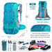 WESTTUNE 50L wandelrugzak met regenhoes - Multifunctionele bergbeklimmersrugzak - Bivakshop