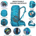 WESTTUNE 50L wandelrugzak met regenhoes - Multifunctionele bergbeklimmersrugzak - Bivakshop