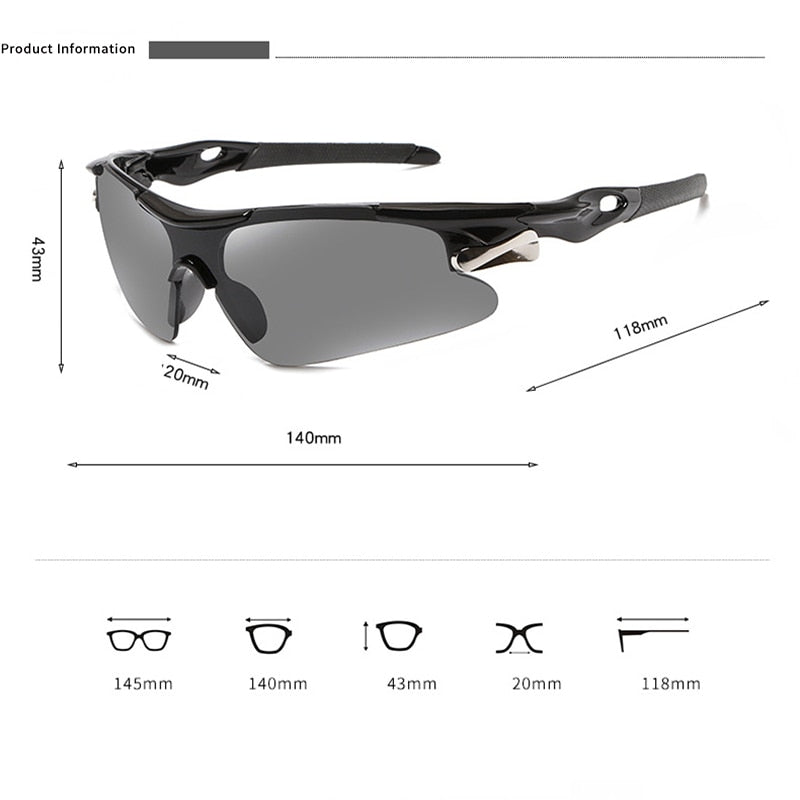 Winddichte fietsbril - Riderace - Multicolor - UV400 - Bivakshop