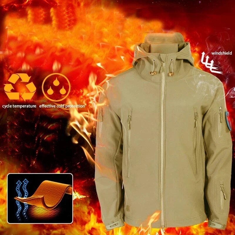Winter herfst fleece Jas - Militair tactisch waterdicht pak - Unisex - Trainingspak - Bivakshop