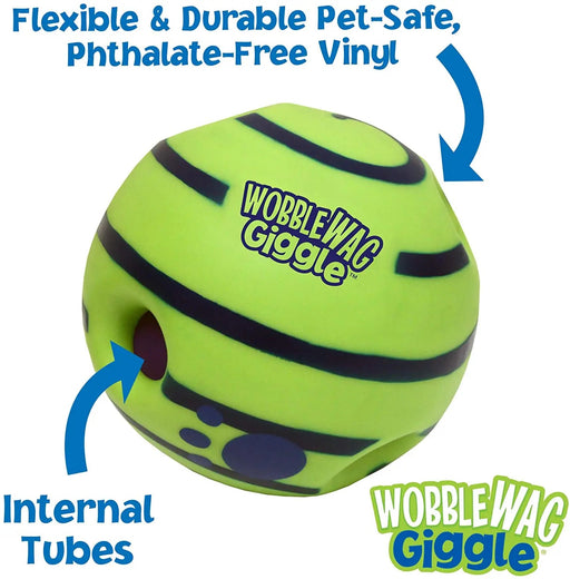 Wobble wag giggle glow ball - Interactief hondenspeeltje, zoals gezien op TV - Bivakshop