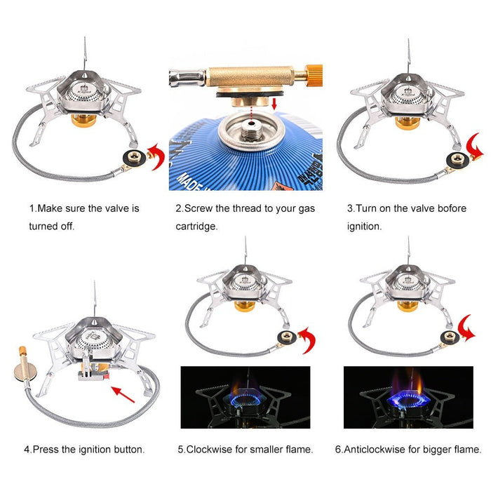 X-eped Outdoor Gas Brander Windproof - Bivakshop