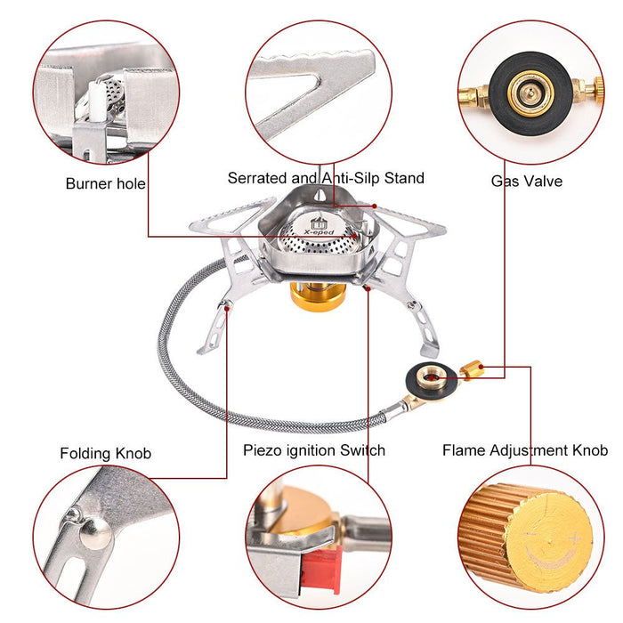 X-eped Outdoor Gas Brander Windproof - Bivakshop