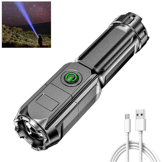 Zaklamp Sterk Licht - Oplaadbaar USB - Heldere Xenon - Thuis of Outdoor - Draagbare Led Lichtgevende Zaklamp - Bivakshop