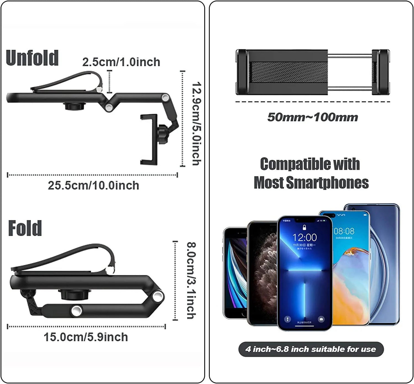 Zonneklep telefoonhouder voor auto - Multifunctionewl - 360° draaibaar - Bivakshop