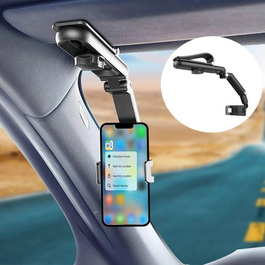 Zonneklep telefoonhouder voor auto - Multifunctionewl - 360° draaibaar - Bivakshop