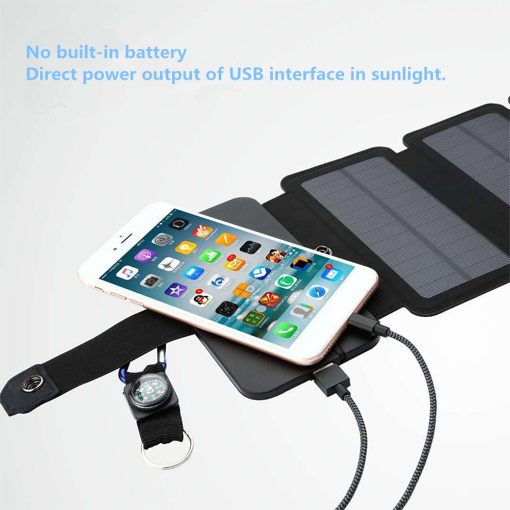 Zonnepaneel Oplader - Opvouwbaar - USB 5v 2.1A - Bivakshop