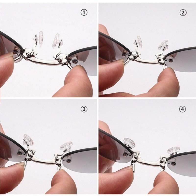 Zwarte Metal Clip Zonnebril - Neus Ronde Frame Zonnebril - Heren - UV400 - Matrix bril - Bivakshop